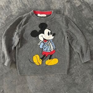 Disney Gray Mickey Mouse BABY GAP Sweater